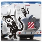 Preview: Katze hängt ab Wohnmobil Aufkleber Wohnwagen Sticker WoMo229