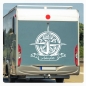 Preview: Ankerplatz Anker Kompass Wohnmobil Aufkleber Wohnwagen Caravan Sticker WoMo494