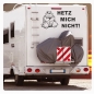 Preview: Wohnmobil Wohnwagen Caravan Aufkleber Sticker Hetz mich nicht! Lustig Schildkröte WoMo501