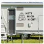 Preview: Wohnmobil Wohnwagen Caravan Aufkleber Sticker Hetz mich nicht! Lustig Schildkröte WoMo501