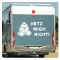 Preview: Wohnmobil Wohnwagen Caravan Aufkleber Sticker Hetz mich nicht! Lustig Schildkröte WoMo501