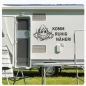 Preview: Wohnmobil Wohnwagen Caravan Aufkleber Sticker Komm ruhig näher! Lustig Schildkröte WoMo463