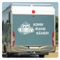 Preview: Wohnmobil Wohnwagen Caravan Aufkleber Sticker Komm ruhig näher! Lustig Schildkröte WoMo463