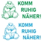 Preview: Wohnmobil Wohnwagen Caravan Aufkleber Sticker Komm ruhig näher! Lustig Schildkröte WoMo488