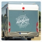 Preview: Kompass Rose Ankerplatz Compass Wohnmobil Aufkleber Wohnwagen Caravan Sticker WoMo495