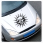 Preview: Wolf Skull Tribal Motorhauben Auto Aufkleber Hauben Sticker A563