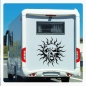 Preview: Wolf Tribal Skull Wohnmobil Aufkleber Caravan Sticker WoMo108