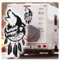 Preview: Wohnmobil Aufkleber Wolf Traumfänger WoMo Caravan Aufkleber Sticker WoMo297