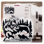 Preview: heulender Wolf Wölfe Mond Sterne Wald Wohnmobil Aufkleber Wohnwagen Caravan Wohnwagen Sticker WoMo422