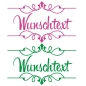 Preview: Wunschtext Türaufkleber Wandtattoo Retro Ornament T223