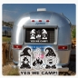 Preview: YES WE CAMP! Gnome Kaffee Wohnmobil Aufkleber Sticker Wohnwagen WoMo218