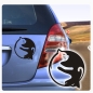 Preview: Autoaufkleber Yin Yang Hund Katze Sticker Auto Aufkleber lustig A649