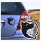 Preview: Autoaufkleber Yin Yang Hund Katze Sticker Auto Aufkleber lustig A651