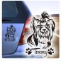 Preview: Hundeaufkleber Yorkshire Terrier Name Pfoten Auto Aufkleber Sticker A249