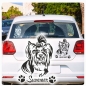 Preview: Hundeaufkleber Yorkshire Terrier Name Pfoten Auto Aufkleber Sticker A249