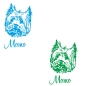 Preview: Auto Aufkleber Yorkshire Terrier Name Autoaufkleber Hund Pfoten A4046