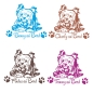 Preview: Yorkshire Terrier Hund Name Aufkleber Auto Yorki Autoaufkleber Sticker A4098