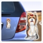 Preview: Digitaldruck Auto Aufkleber Yorkshire Terrier Yorkie Hundeaufkleber Sticker DA300