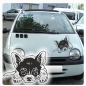 Preview: Auto Aufkleber Chihuahua Autoaufkleber Hund Pfoten Sticker A4044