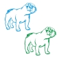 Preview: Englische Bulldogge Autoaufkleber Auto Aufkleber Sticker A767