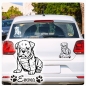 Preview: Englische Bulldogge Name Pfoten Autoaufkleber Auto Aufkleber Sticker A876