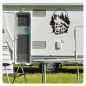 Preview: heulender Wolf Wohnmobil Aufkleber Caravan Sticker WoMo259