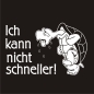 Preview: Auto Aufkleber Ich kann nicht schneller Schildkröte Turtle Autoaufkleber clickstick A579