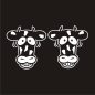 Preview: Autoaufkleber Kuh lustig Auto Aufkleber 2er Set Sticker Tattoo Kühe Cow A322