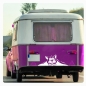 Preview: Wohnmobil Aufkleber neugierige Katze WoMo Caravan Aufkleber Sticker WoMo137