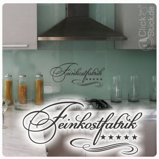 Wandtattoo Feinkostfabrik Wandaufkleber Sticker Küche Kochen W1668