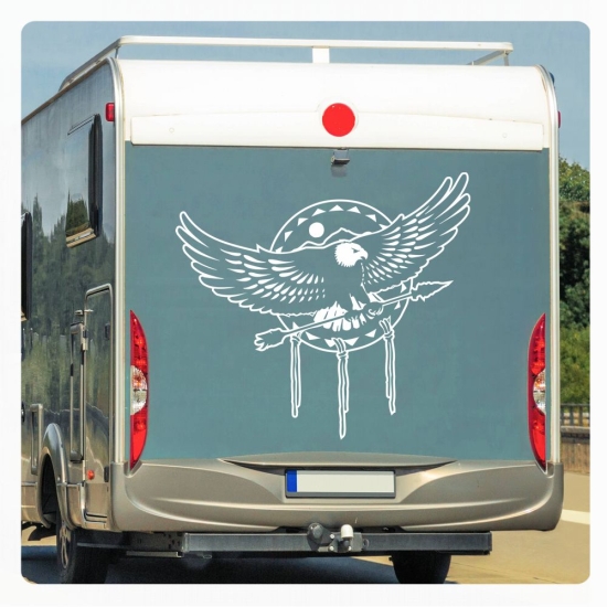 Adler Eagle Indian Feeling Indianer Wohnmobil Aufkleber WoMo073