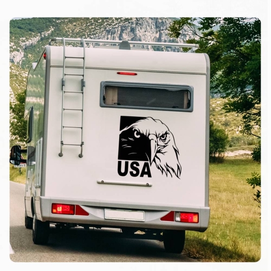 Adler Weißkopfseeadler USA Wohnmobil Aufkleber Wohnwagen Sticker WoMo083