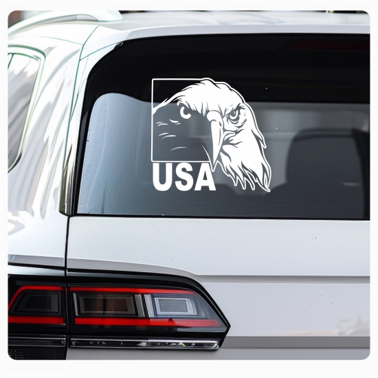 2 er SET Adler Weißkopfseeadler USA Autoaufkleber Auto Aufkleber Sticker A495