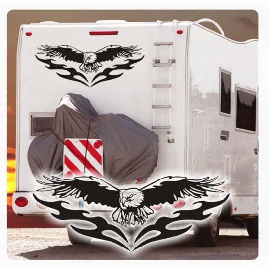 Tribal Adler Weißkopfadler Eagle Wohnmobil Aufkleber Caravan Sticker WoMo156