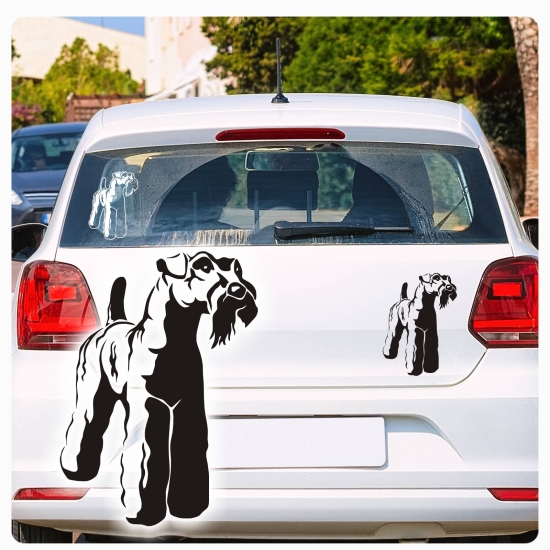 Hundeaufkleber Airedale Terrier Name Pfoten Auto Aufkleber Sticker A433