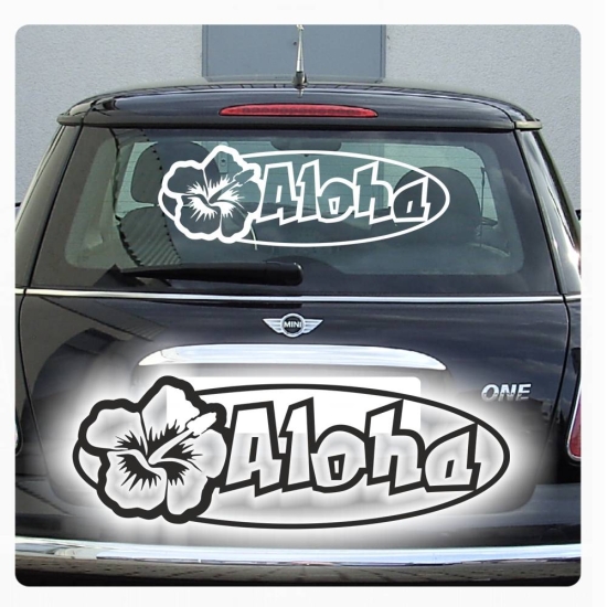 Aloha Hibiskus Heckscheiben Aufkleber Autoaufkleber Auto Sticker A1222