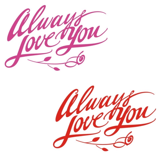 Always love you Wandtattoo Wandaufkleber Liebe W1408