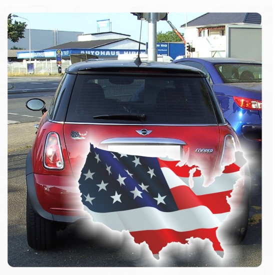 Autoaufkleber USA Amerika Auto Aufkleber Sticker Digitaldruck clickstick DA028