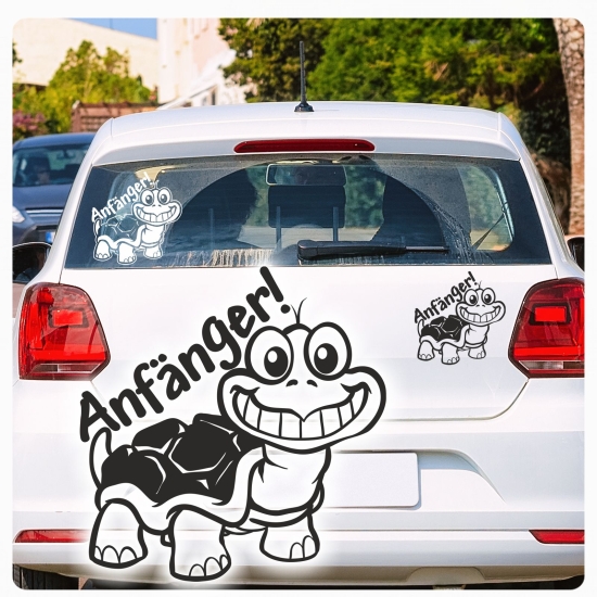 Anfänger Autoaufkleber Schildkröte Sticker Auto Aufkleber A2079