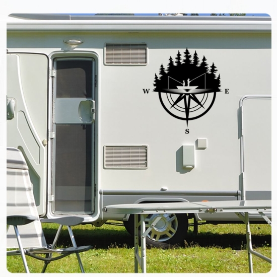 Angeln Kompass Rose Compass Wohnmobil Aufkleber Wohnwagen Caravan Wohnwagen Sticker WoMo411