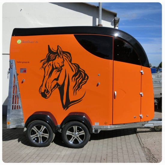 Araber Pferdeanhänger Pferdetransporter Aufkleber Sticker Auto Pferd Pferde PFA012