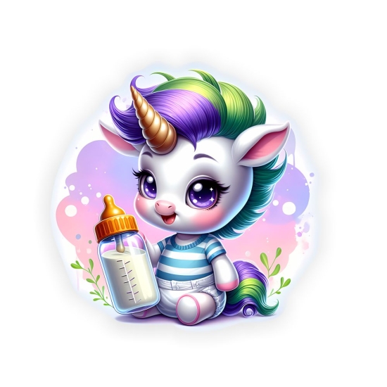 Baby Einhorn Flasche Autoaufkleber Sticker Auto Aufkleber Digitaldruck DA374