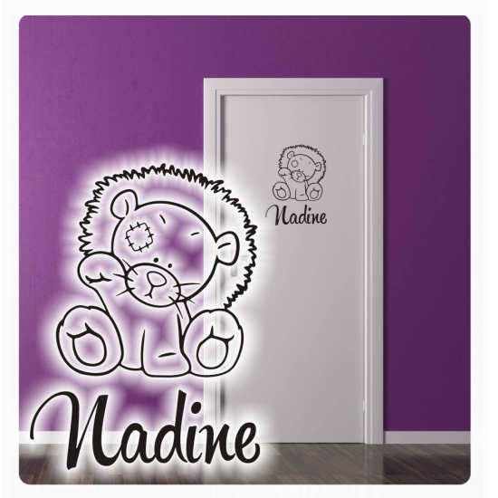 Baby Löwe Name Spielzeug Wandtattoo Türaufkleber Tür Aufkleber Sticker T818