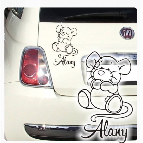 Autoaufkleber Baby Maus Name Auto Aufkleber Sticker A869