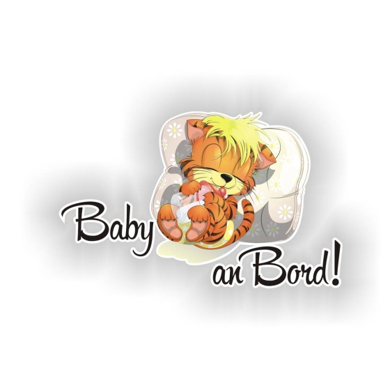 Baby an Bord Babytiger Aufkleber Auto Sticker Digitaldruck DA505