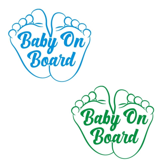 Baby An Bord Oder Baby In Autoaufkleber Stock Vektor Art und mehr