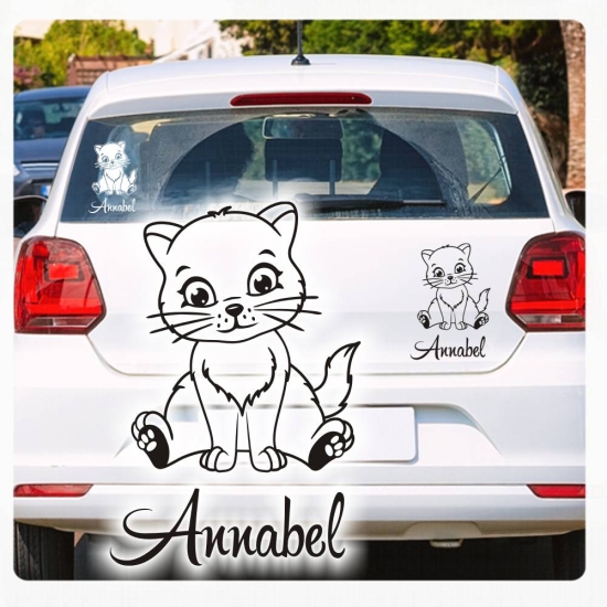 Katze Baby Name Auto Aufkleber Autoaufkleber Sticker AB007