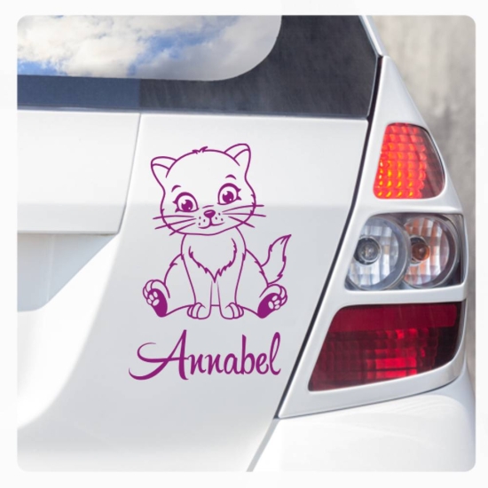 Katze Baby Name Auto Aufkleber Autoaufkleber Sticker AB007