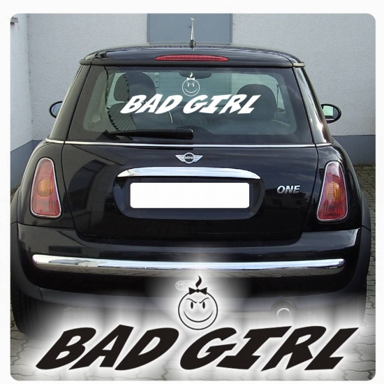 Bad Girl Smile Auto Aufkleber Schriftzug Sticker A833