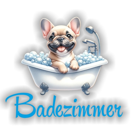 Türaufkleber Badezimmer Französische Bulldogge French BulldogDigitaldruck Wandtattoo Türtattoo DT611